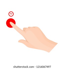 Vector illustration of touchscreen and hand icon. Collection of touchscreen and touch vector icon for stock.