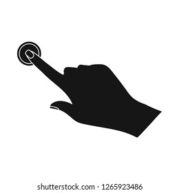 Vector illustration of touchscreen and hand icon. Collection of touchscreen and touch stock vector illustration.