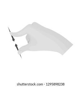 Vector illustration of touchscreen and hand sign. Collection of touchscreen and touch stock vector illustration.