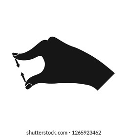 Vector illustration of touchscreen and hand symbol. Collection of touchscreen and touch vector icon for stock.