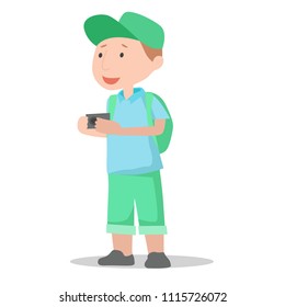 vector illustration of tourist