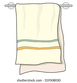 vector illustration of towel