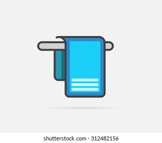 Vector Illustration Of Towel Can Be Used As Logo Or Icon
