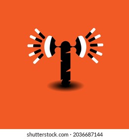 Vector illustration of Tower Signal Silhouette Ax, for logo design purposes, brands and others.