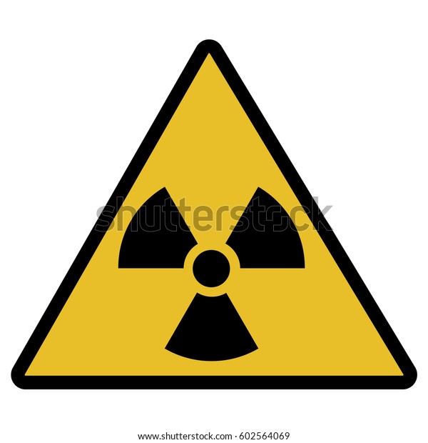 ベクターイラスト毒性の記号 記号 白い背景に三角形のアイコンに警告放射性ゾーン 放射能 危険な放射領域の記号 化学毒機のマーク のベクター画像素材 ロイヤリティフリー