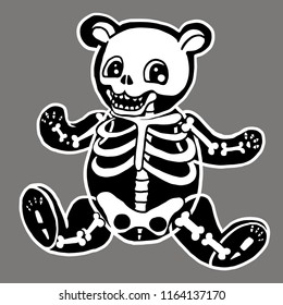 skeleton teddy bear