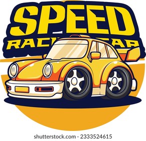 vector illustration of toy cars mascot logo