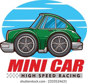 vector illustration of toy cars mascot logo