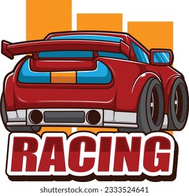 vector illustration of toy cars mascot logo