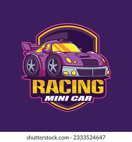 vector illustration of toy cars mascot logo