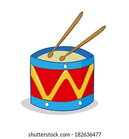 Vector Illustration Toy Drum Sticks Stock Vector (Royalty Free ...