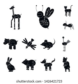 Vector illustration of toy and toy icon. Set of toy and mechanism stock vector illustration.