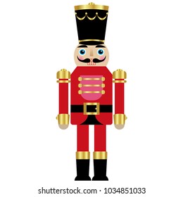 Vector illustration of a toy nutcracker