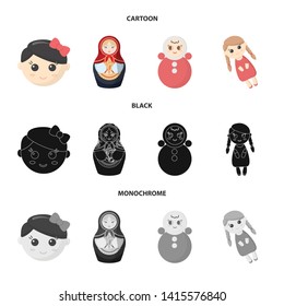 Vector illustration of toy and pretty symbol. Set of toy and cute stock symbol for web.