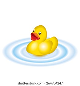 Vector illustration of a toy rubber duck