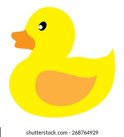 vector illustration of a toy rubber duck