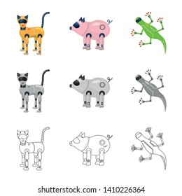 Vector illustration of toy and science icon. Collection of toy and toy stock vector illustration.