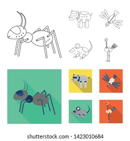 Vector illustration of toy and science icon. Set of toy and toy vector icon for stock.