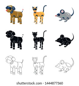 Vector illustration of toy and science icon. Set of toy and toy stock vector illustration.