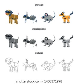 Vector illustration of toy and science logo. Set of toy and toy vector icon for stock.