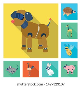 Vector illustration of toy and science logo. Collection of toy and toy stock symbol for web.