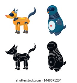 Vector illustration of toy and science logo. Set of toy and toy stock symbol for web.