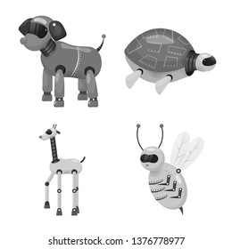 Vector illustration of toy and science sign. Collection of toy and toy stock vector illustration.