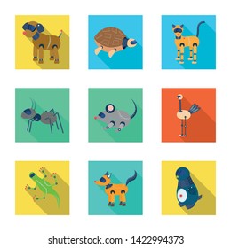Vector illustration of toy and science sign. Collection of toy and toy stock symbol for web.