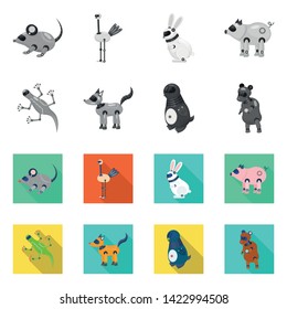 Vector illustration of toy and science sign. Set of toy and toy stock symbol for web.