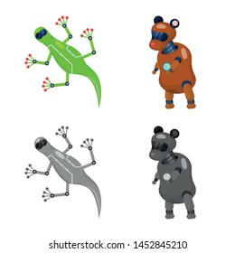 Vector illustration of toy and science symbol. Collection of toy and toy stock symbol for web.