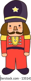 Vector illustration of a toy soldier