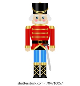 Vector illustration of a toy soldier with sword