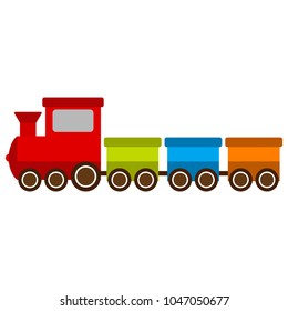 Vector illustration of a toy train