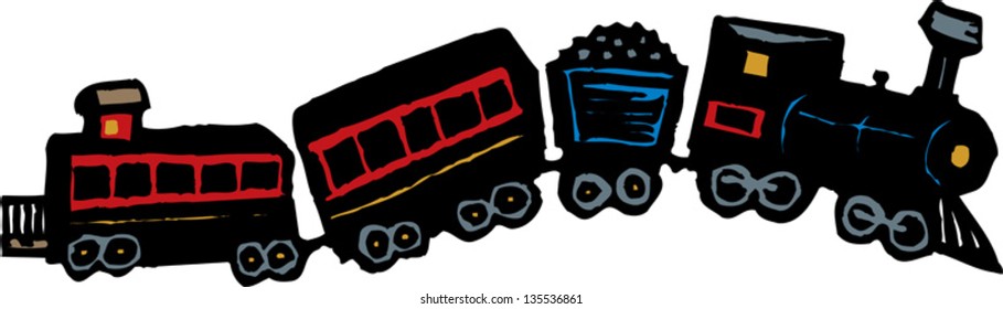 Vector illustration of Toy Train