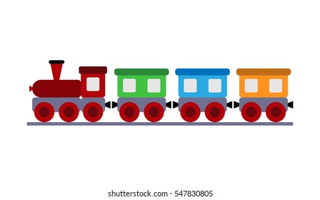 Vector illustration of a toy train