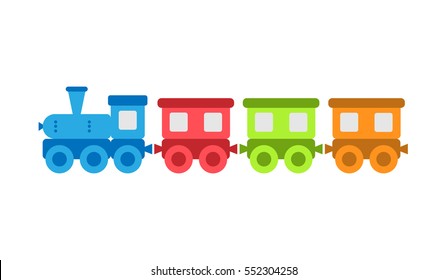 Vector illustration of a toy train