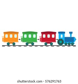 Vector illustration of a toy train