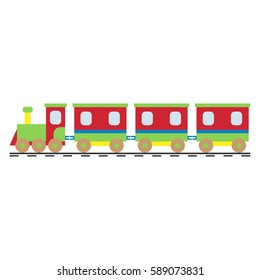 Vector illustration of a toy train