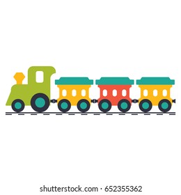 Vector illustration of a toy train