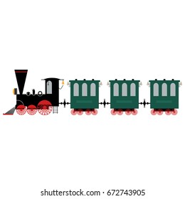 Vector illustration of a toy train