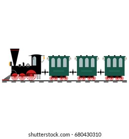 Vector illustration of a toy train