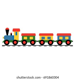 Vector Illustration Of A Toy Train