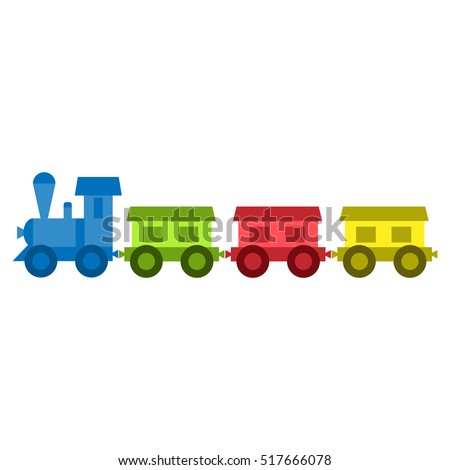 Vector illustration of a toy train