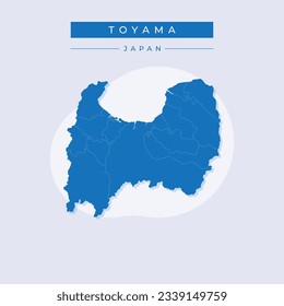 Vektorgrafik-Vektorgrafik von Toyama Map japan