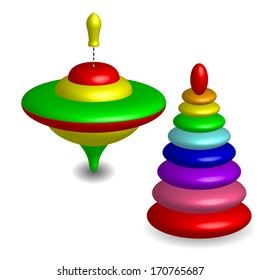 Vector illustration of toys
