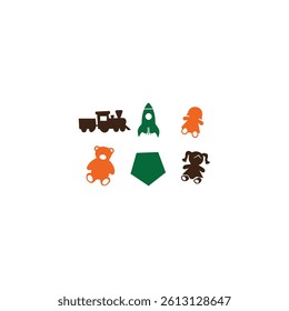 vector illustration of an toys abstract background