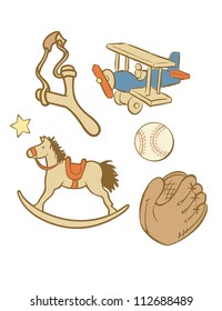 Vector illustration Toys Boy