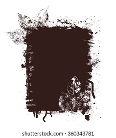 Vector illustration of traced watercolor background