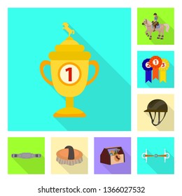 Vector illustration of track and racing  logo. Set of track and riding stock vector illustration.