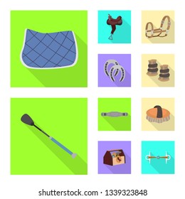 Vector illustration of track and racing  symbol. Collection of track and riding stock vector illustration.